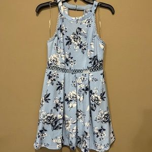 Juniors Blue and Navy Aline Cutout Dress Size Small NWT